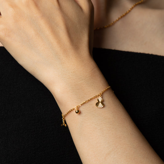 999 Gold Dangling Bracelet - Top Gold Shop Gold Jewellery in singapore