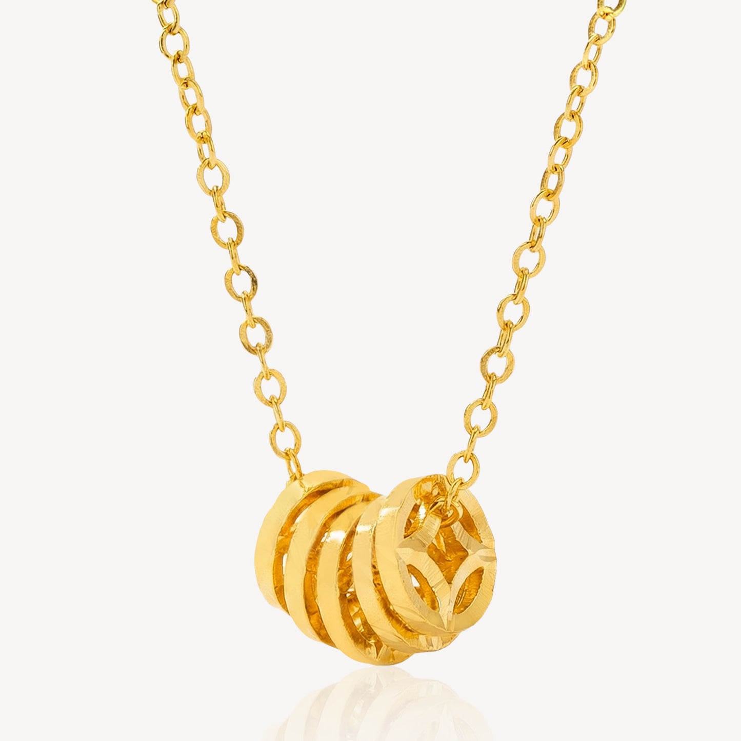 916 Gold 5 Coin Necklace - Top Gold Shop Gold Jewellery in singapore