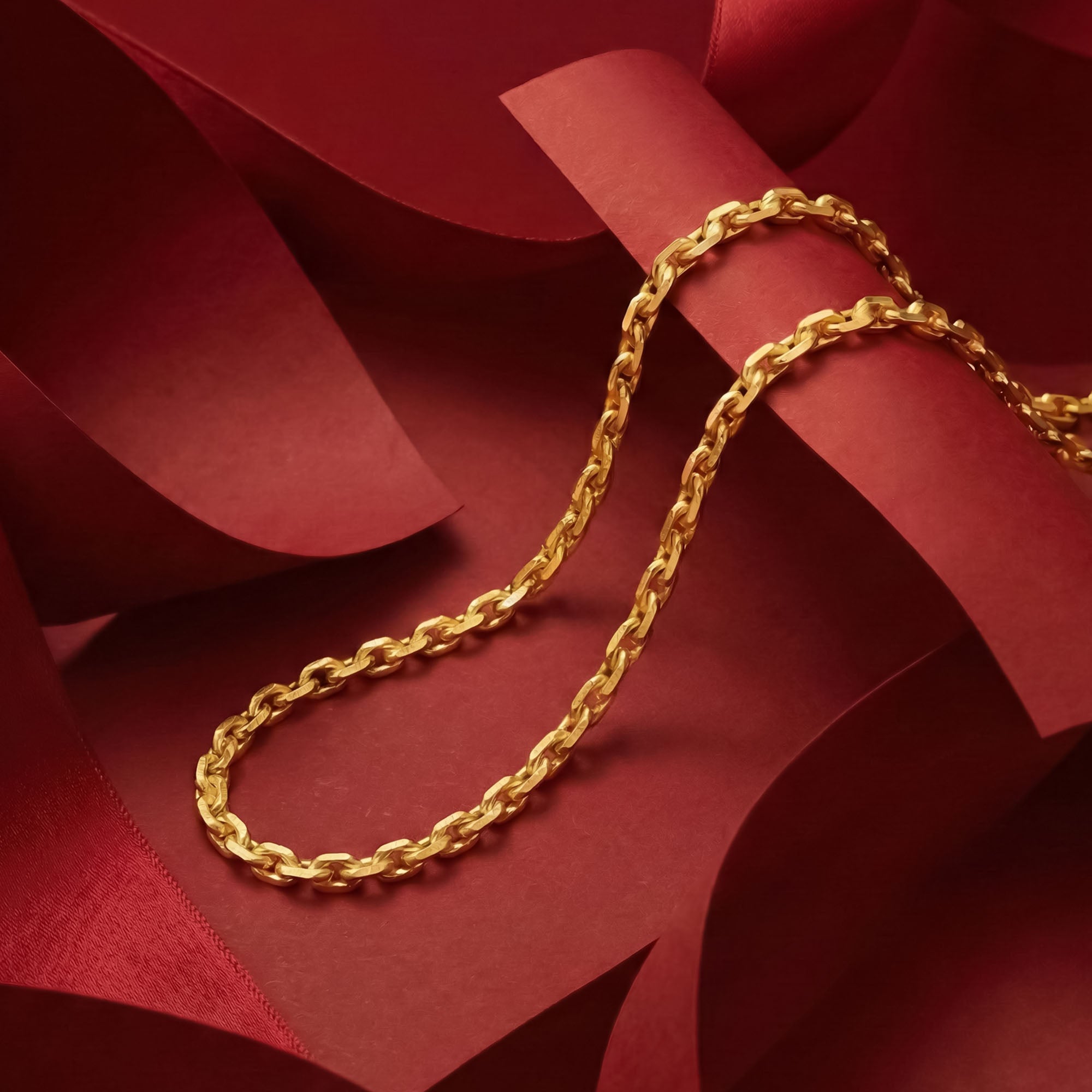 916 Gold 65cm Solid Wanzi Chain (300GM)- PREORDER – Top Gold Shop