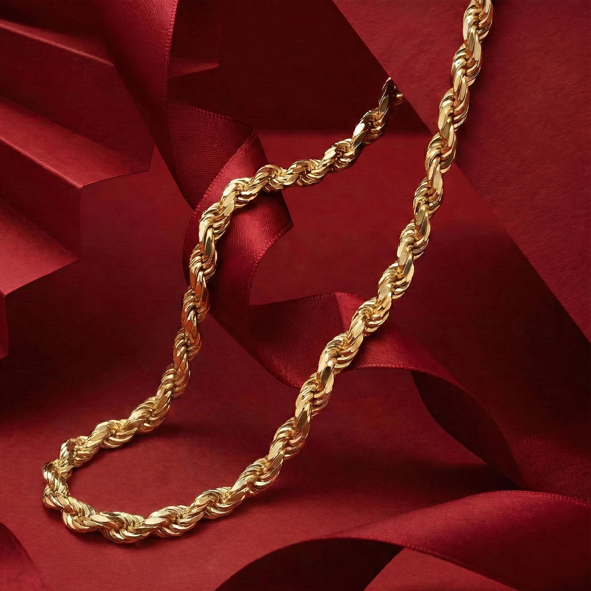 916 金实心绳项链(12mm 系列) – Top Gold Shop