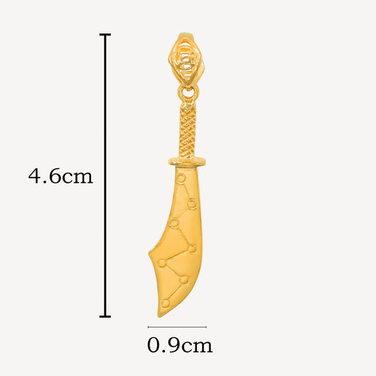916 Gold 7Star Precious Sword Pendant