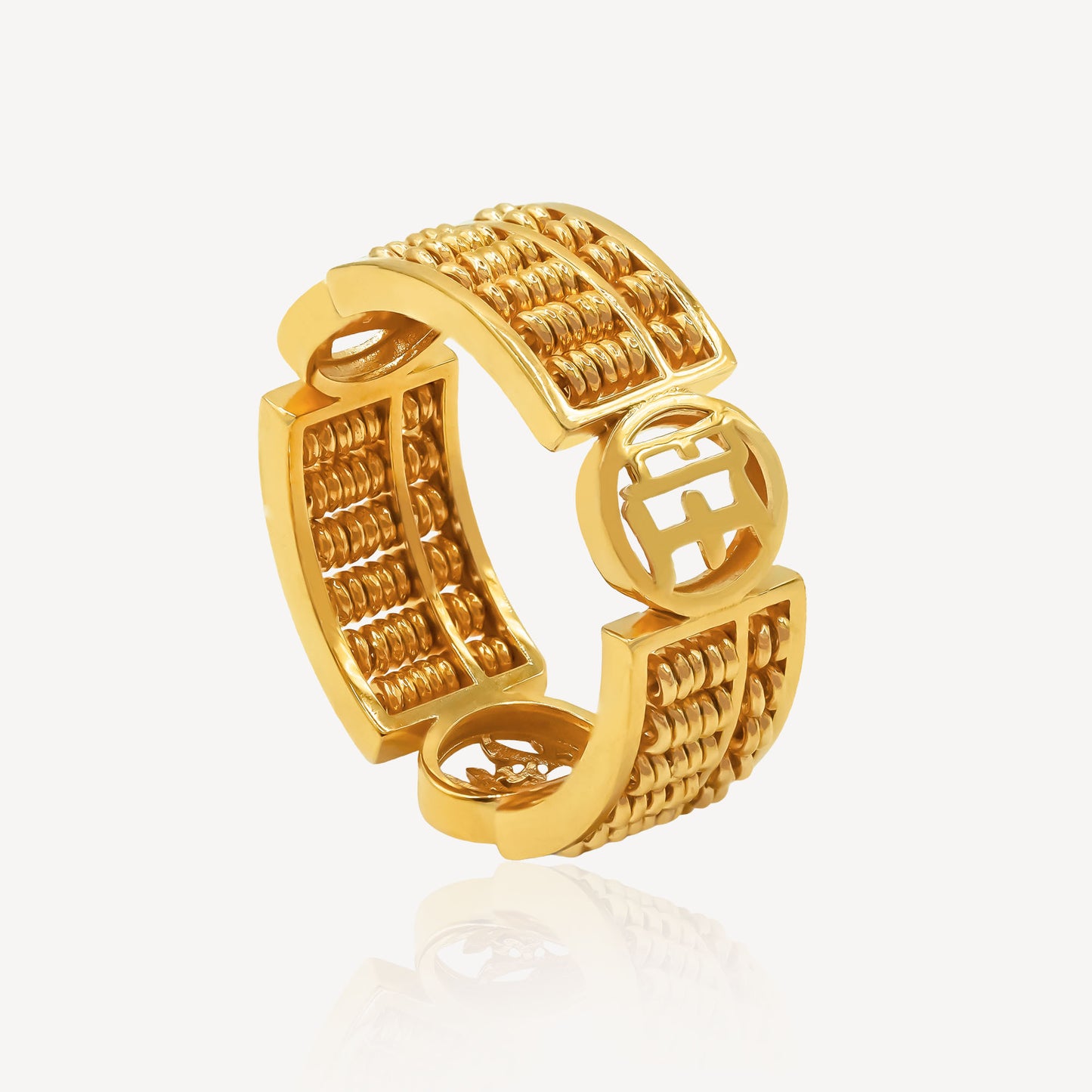 916 Gold 兴旺发 Abacus Ring