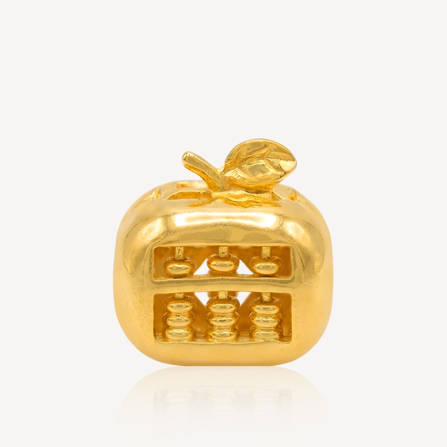 916 Gold Apple Abacus Charm
