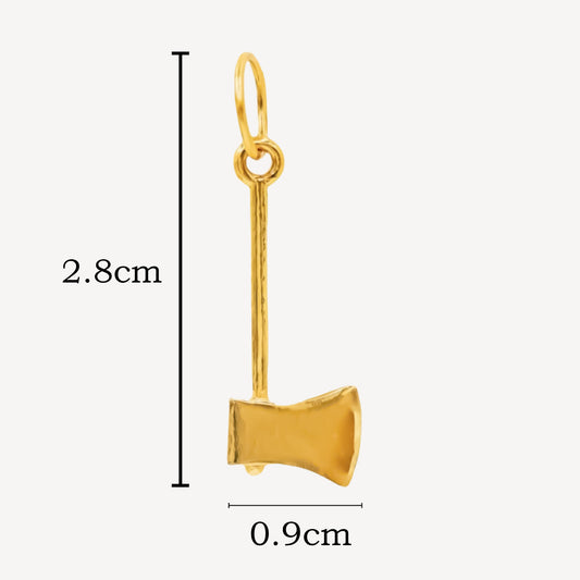 916 Gold Axe Pendant