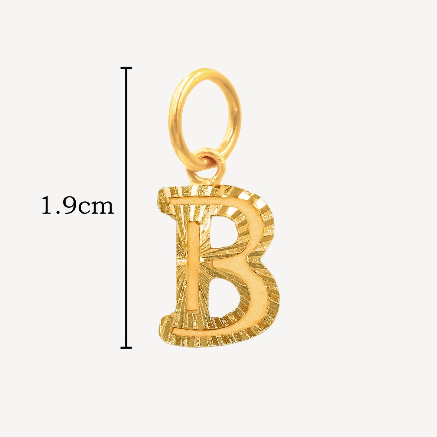 916 Gold B Pendant (Small)