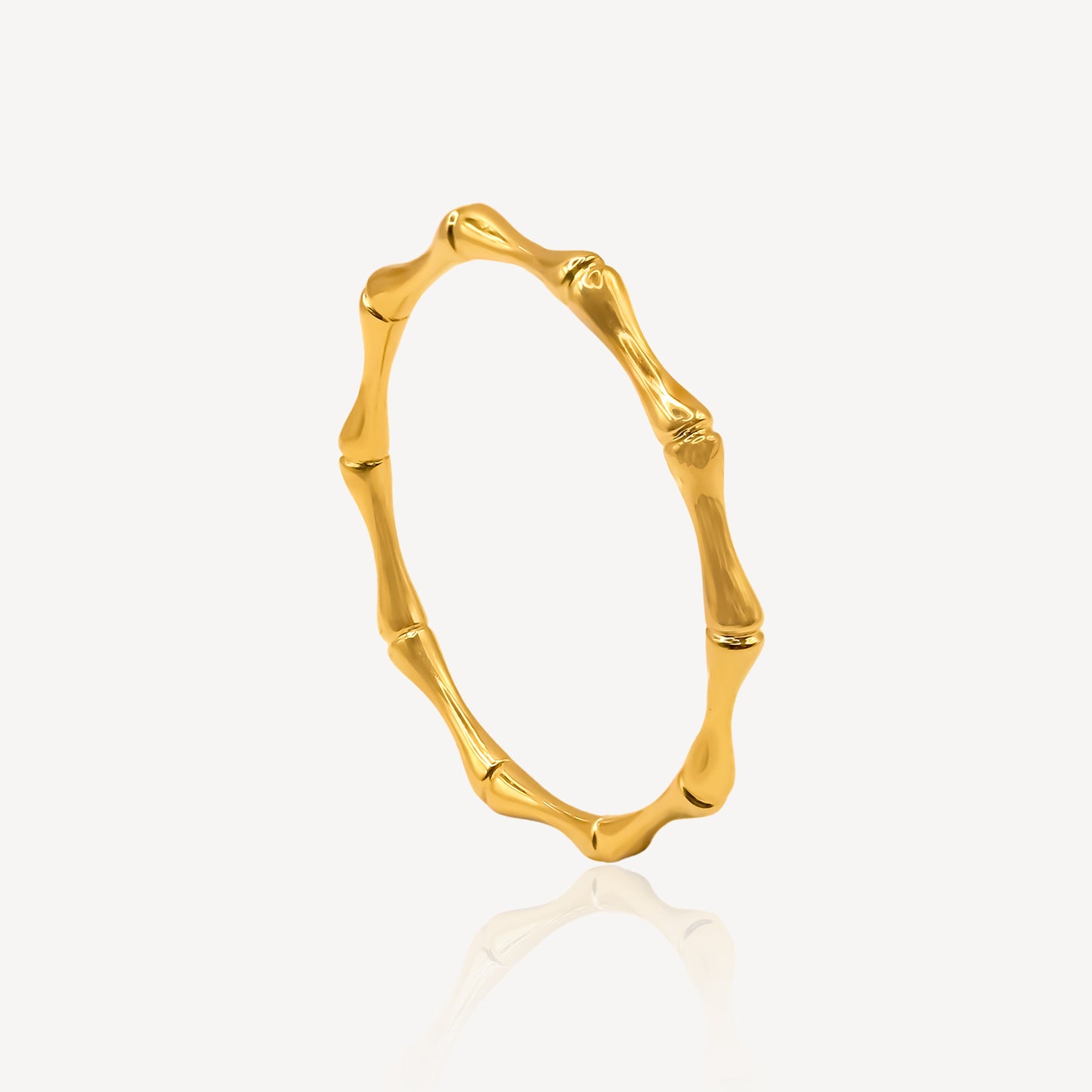 916 Gold Thin Bamboo Ring