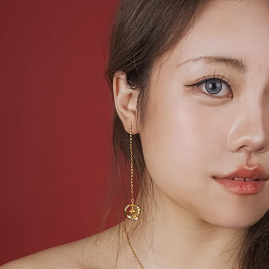 916 Gold Bell Dangling Earring - Top Gold Shop Gold Jewellery in singapore