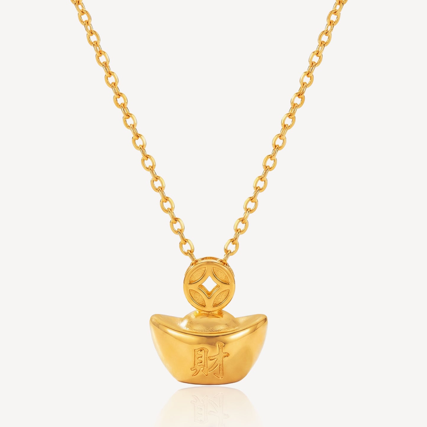 916 Gold Coin Ingot Necklace