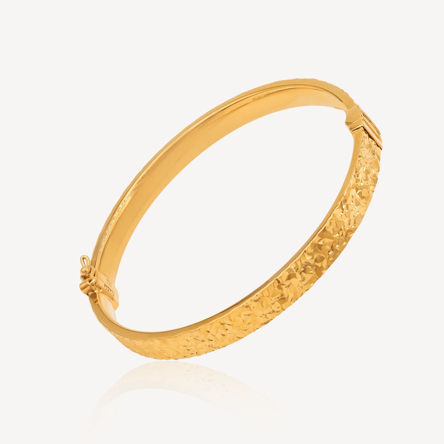 916 Gold Crush Bangle - Top Gold Shop Gold Jewellery in singapore