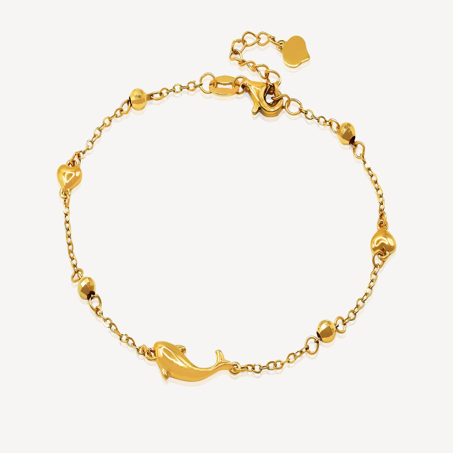 916 Gold Dolphin Bracelet
