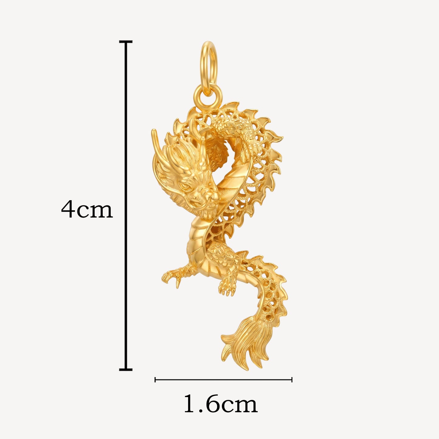 916 Gold Dragon Pendant