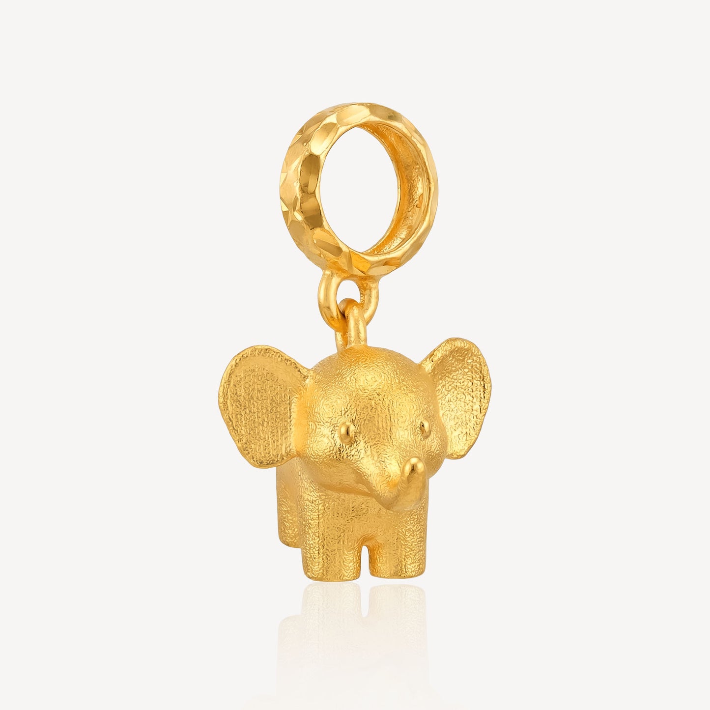 916 Gold Elephant Charm
