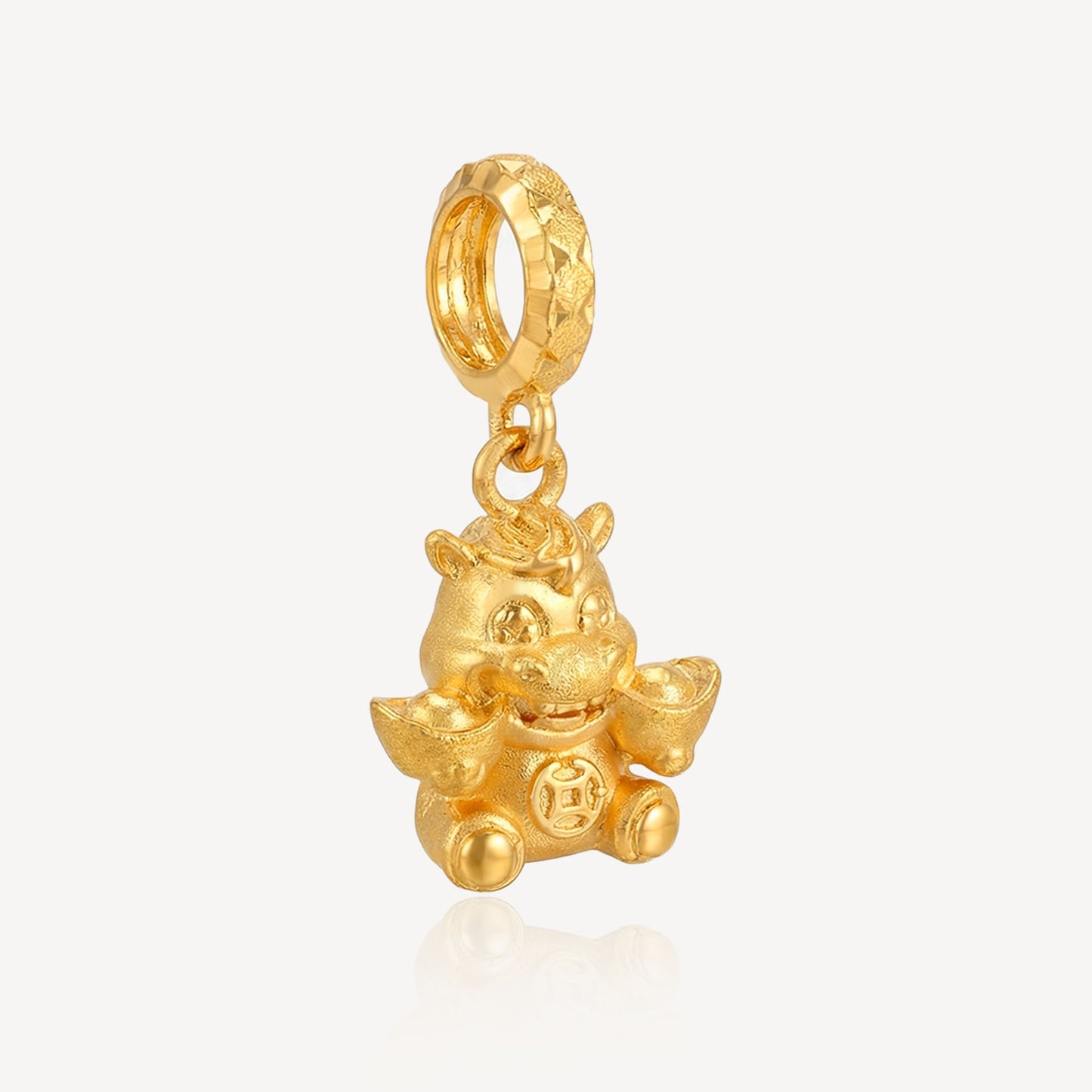916 Gold Horse Ingot Charm