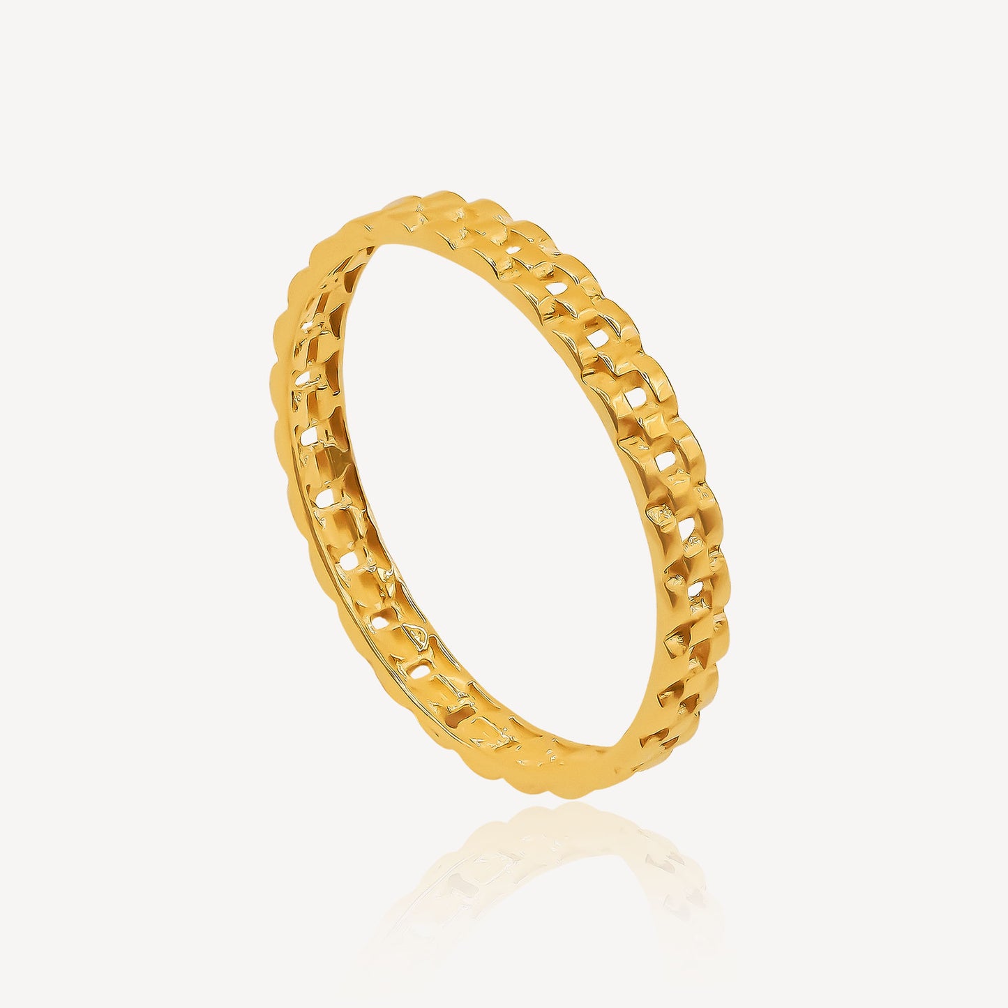 916 Gold Watch Strap Ring