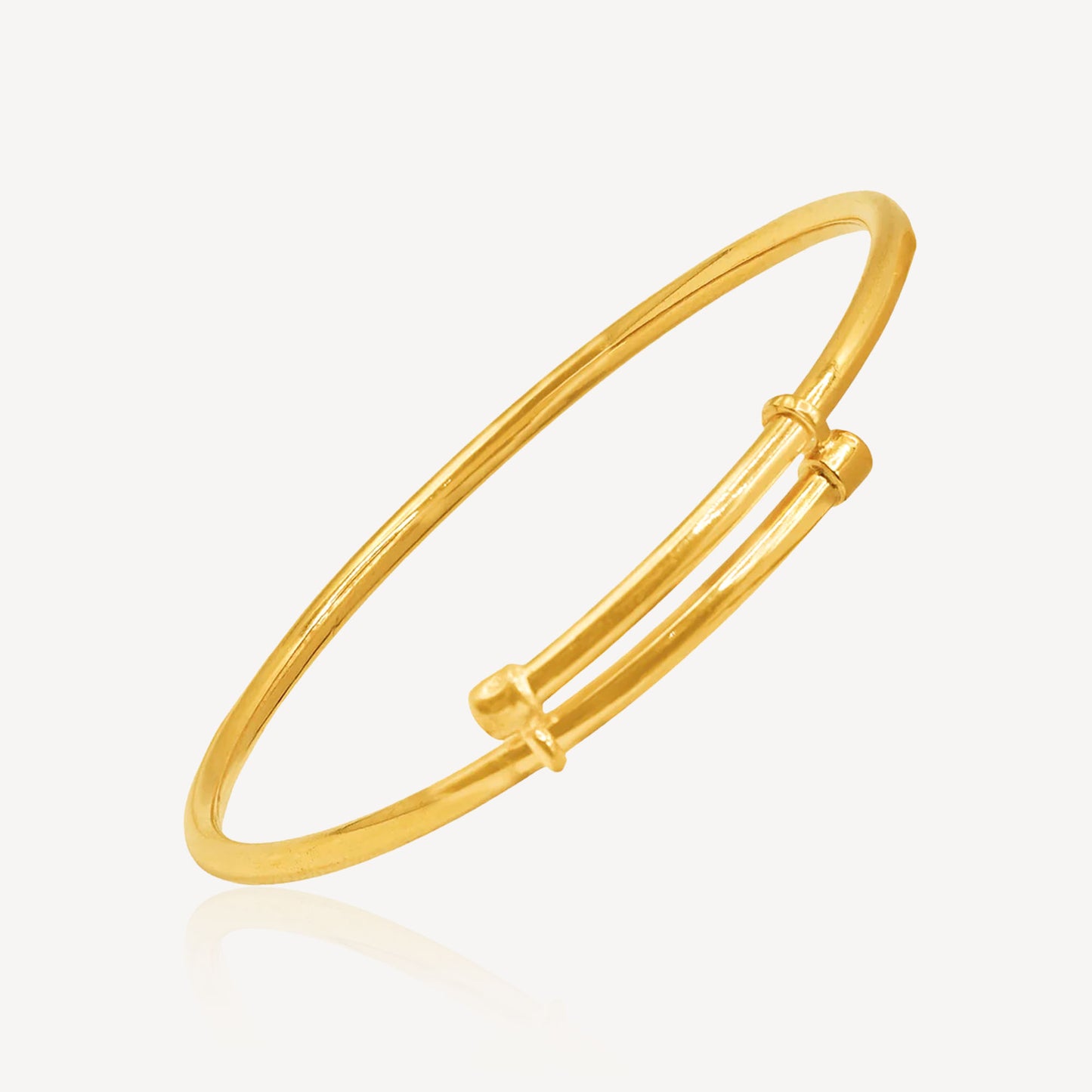 916 Gold Plain Baby Bangle