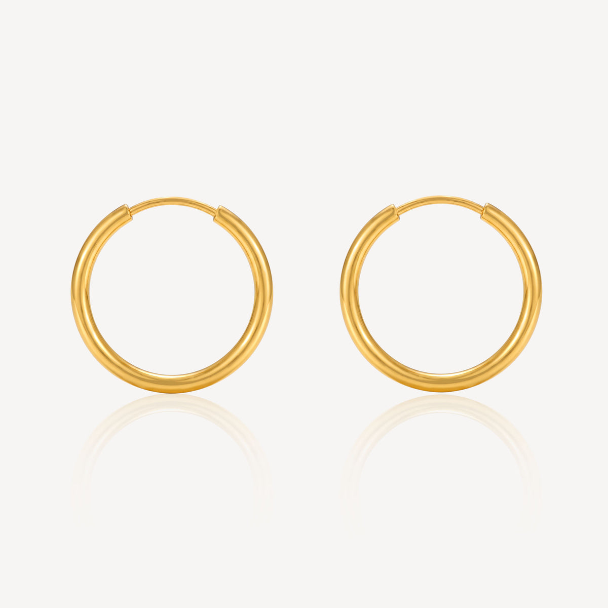 916 Gold Plain Bali Earring