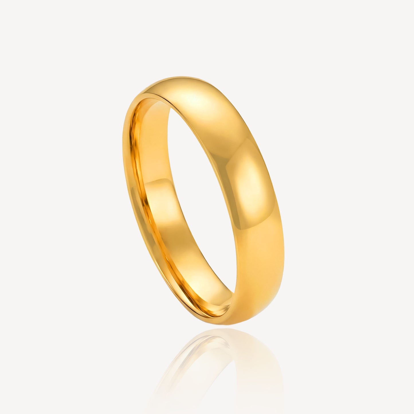 916 Gold Plain Comfort Ring