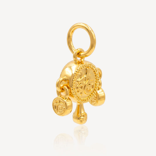 916 Gold Prosperity Chime Charm