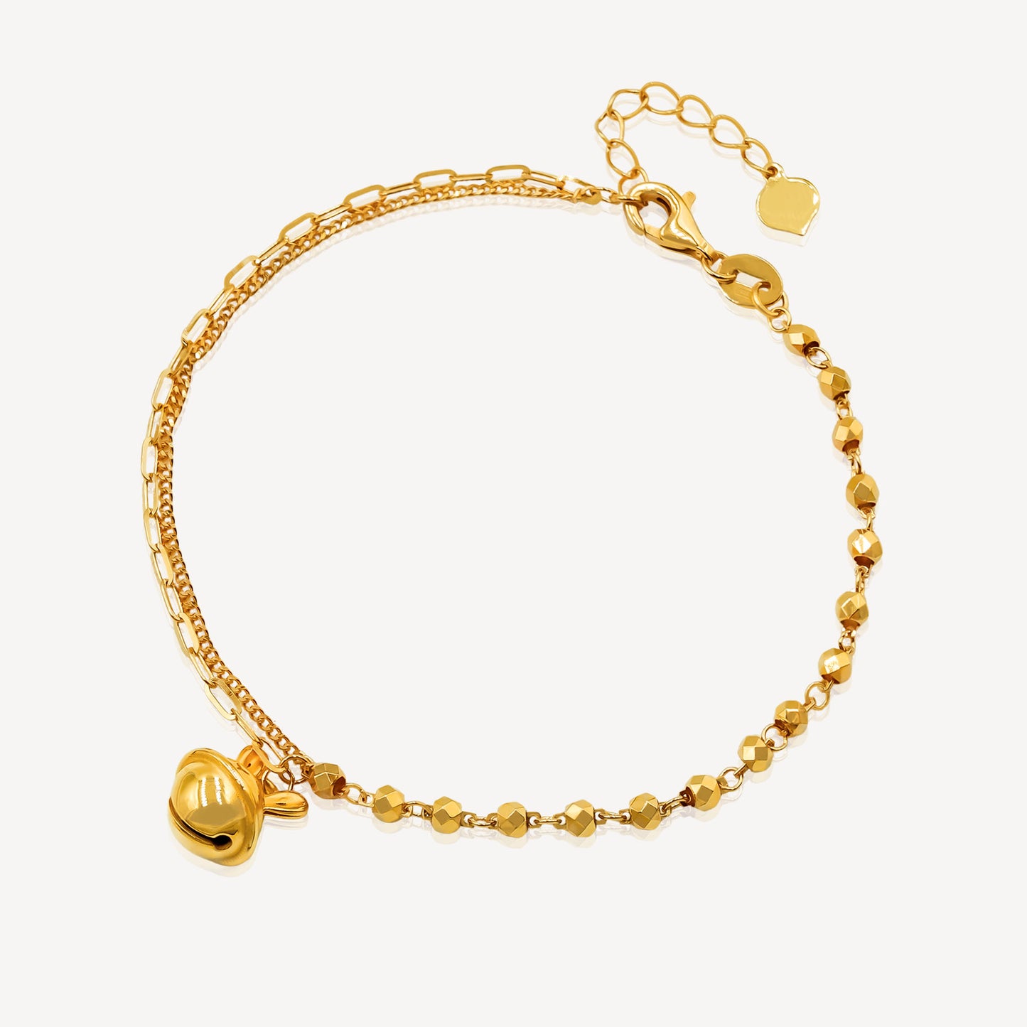 916 Gold Rabbit Bell Bracelet (NO SOUND)