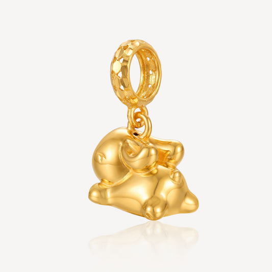 916 Gold Rabbit Charm