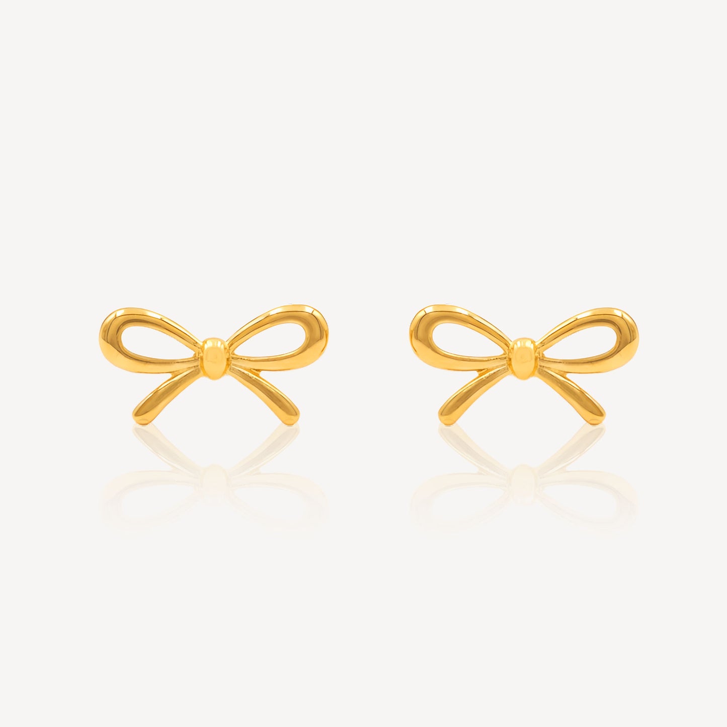 916 Gold Ribbon Earring
