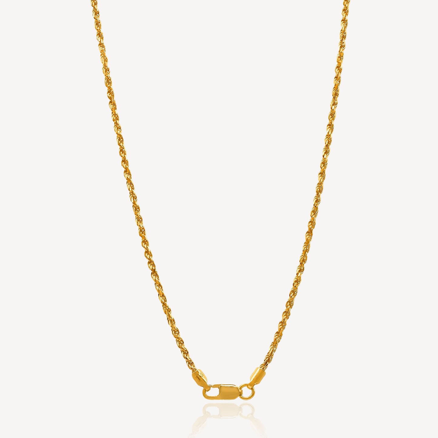 916 Gold Thin Solid Rope Chain