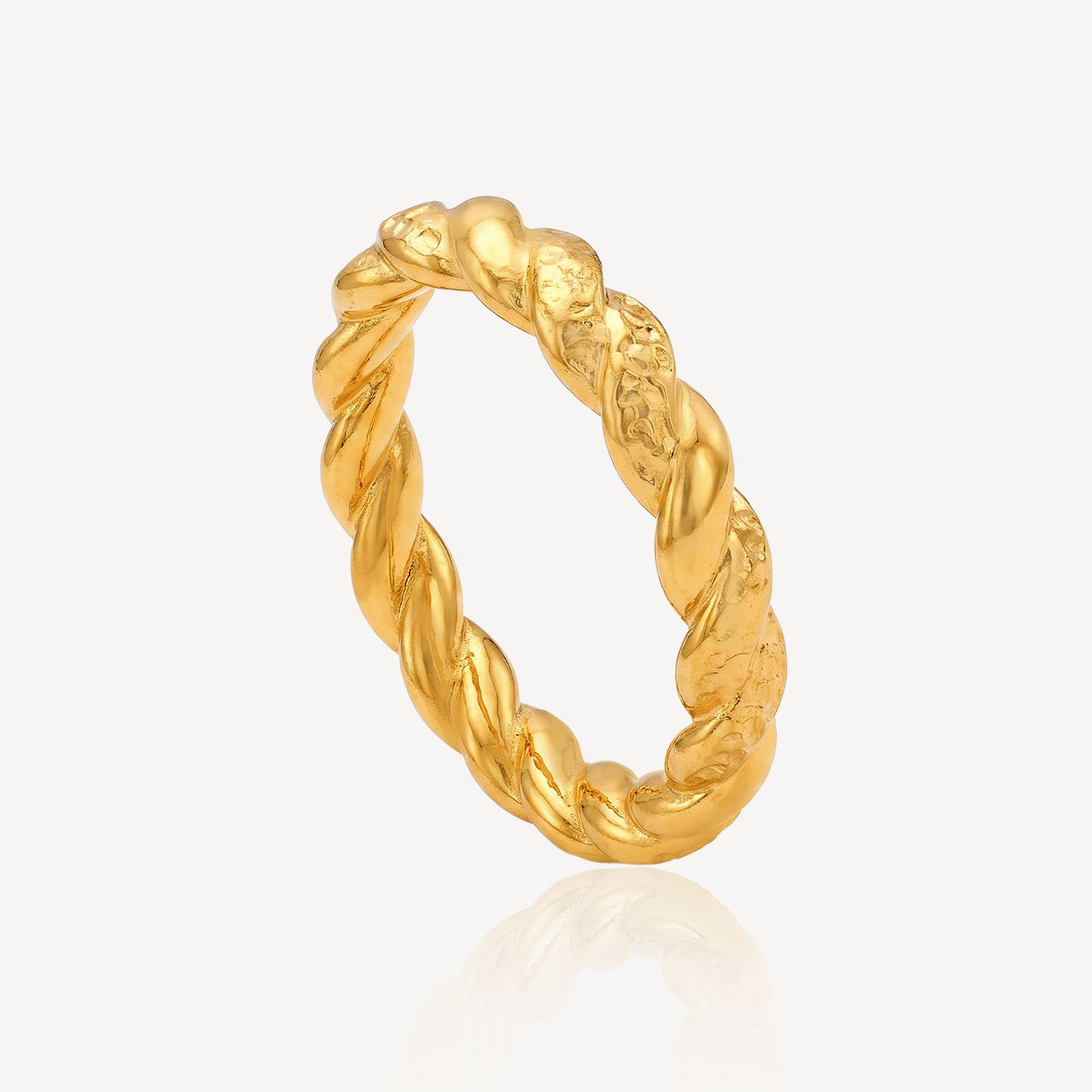 916 Gold Rope Twist Ring