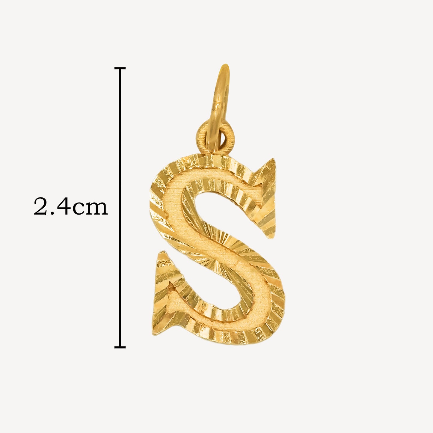 916 金字母 S 吊坠