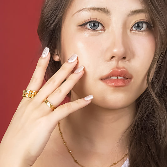 916 Gold Shiny Crush Ring(4mm)