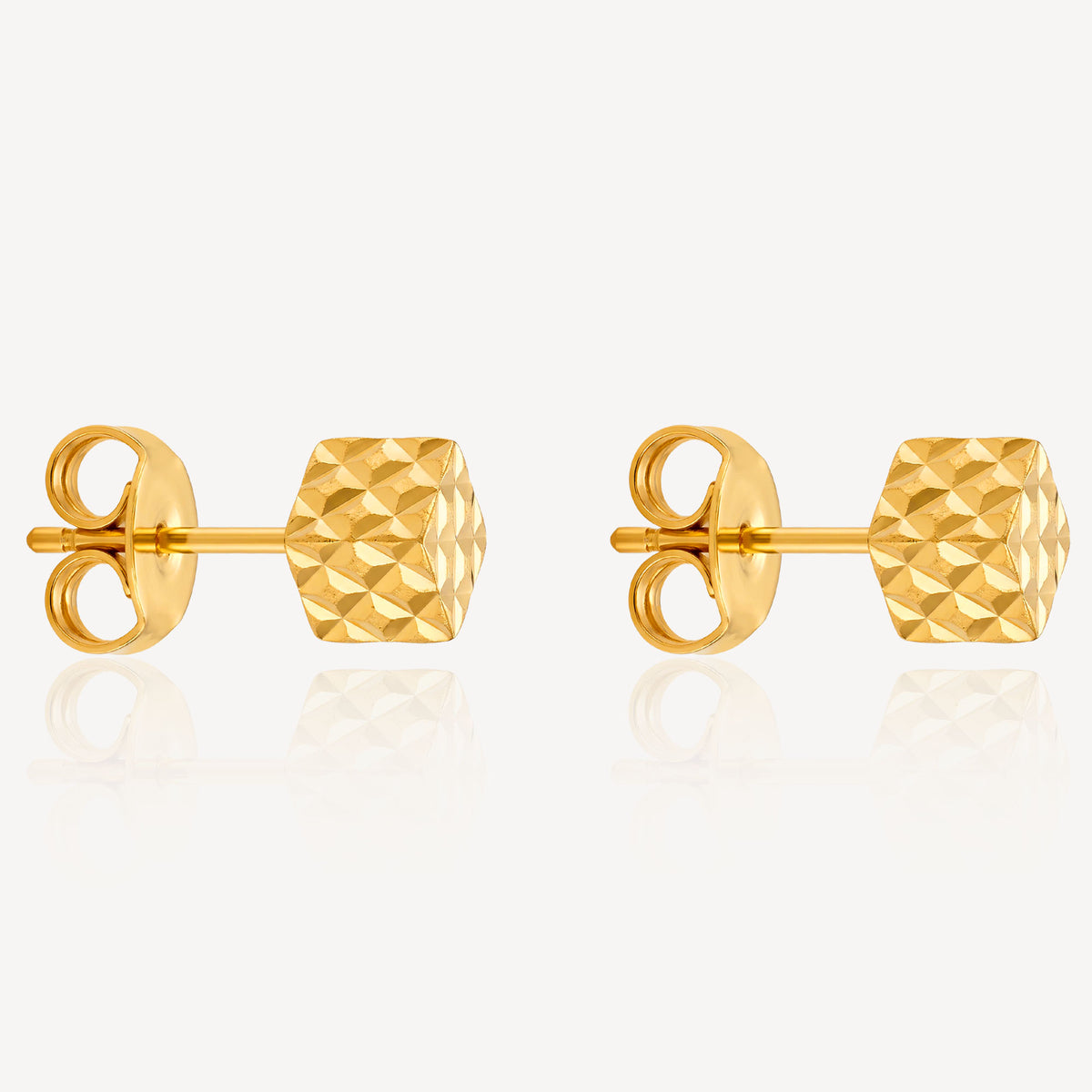 916 Gold Square Box Earring