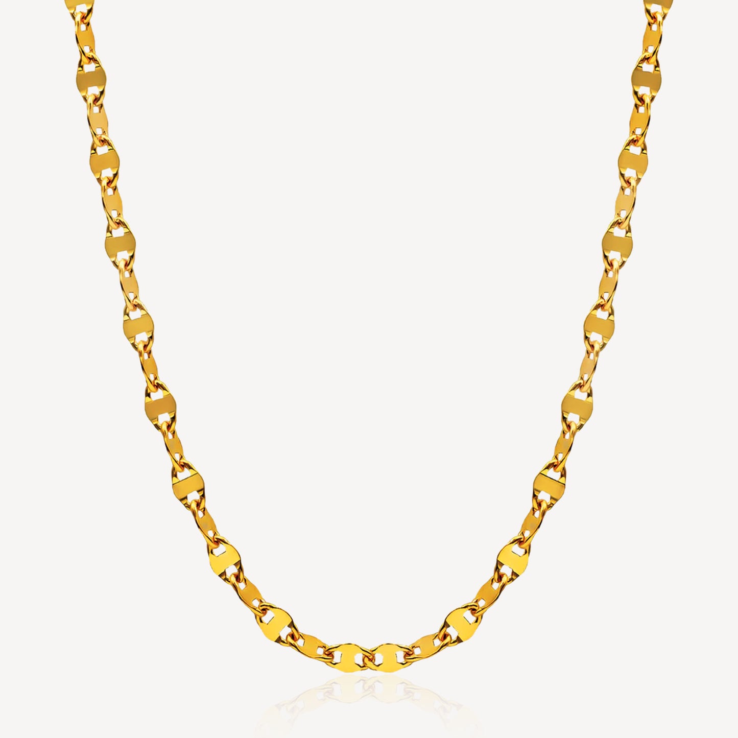 916 Gold Horsebit Link Chain