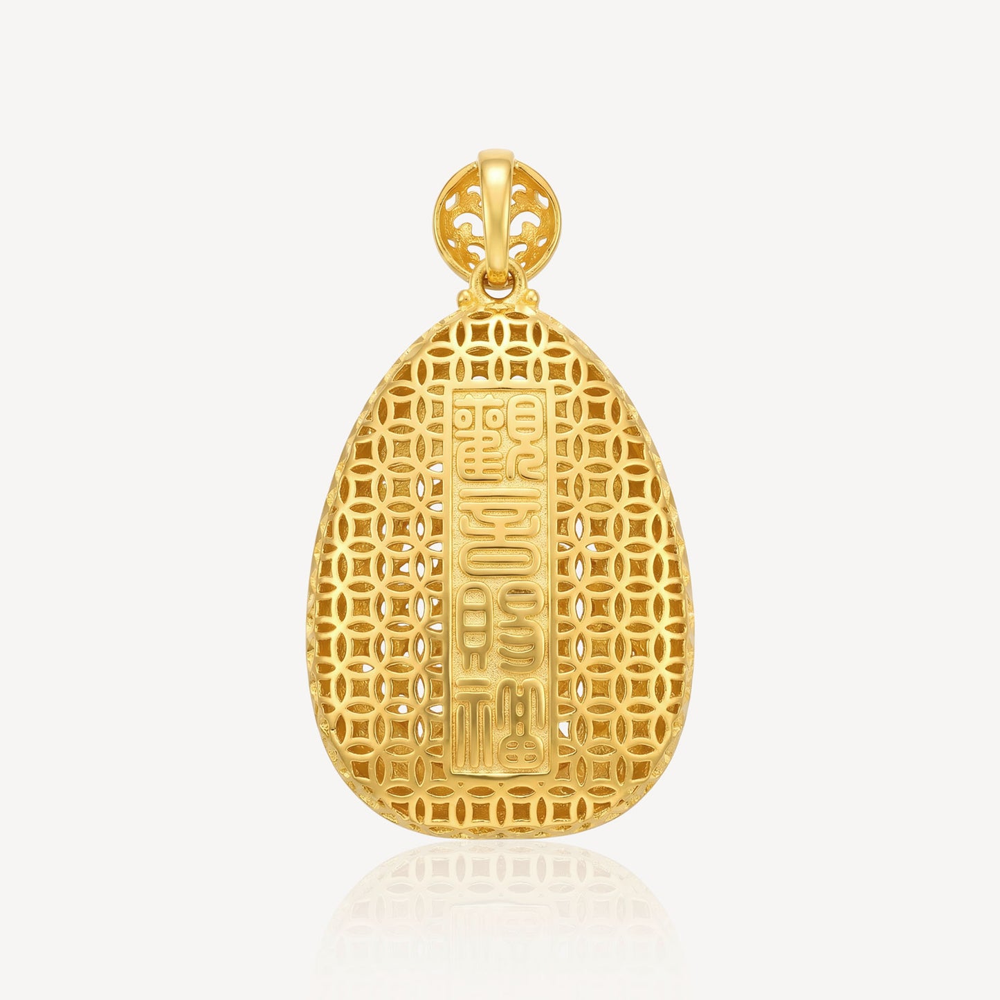 916 Gold Two Tone Guan Yin Pendant - Top Gold Shop Gold Jewellery in singapore
