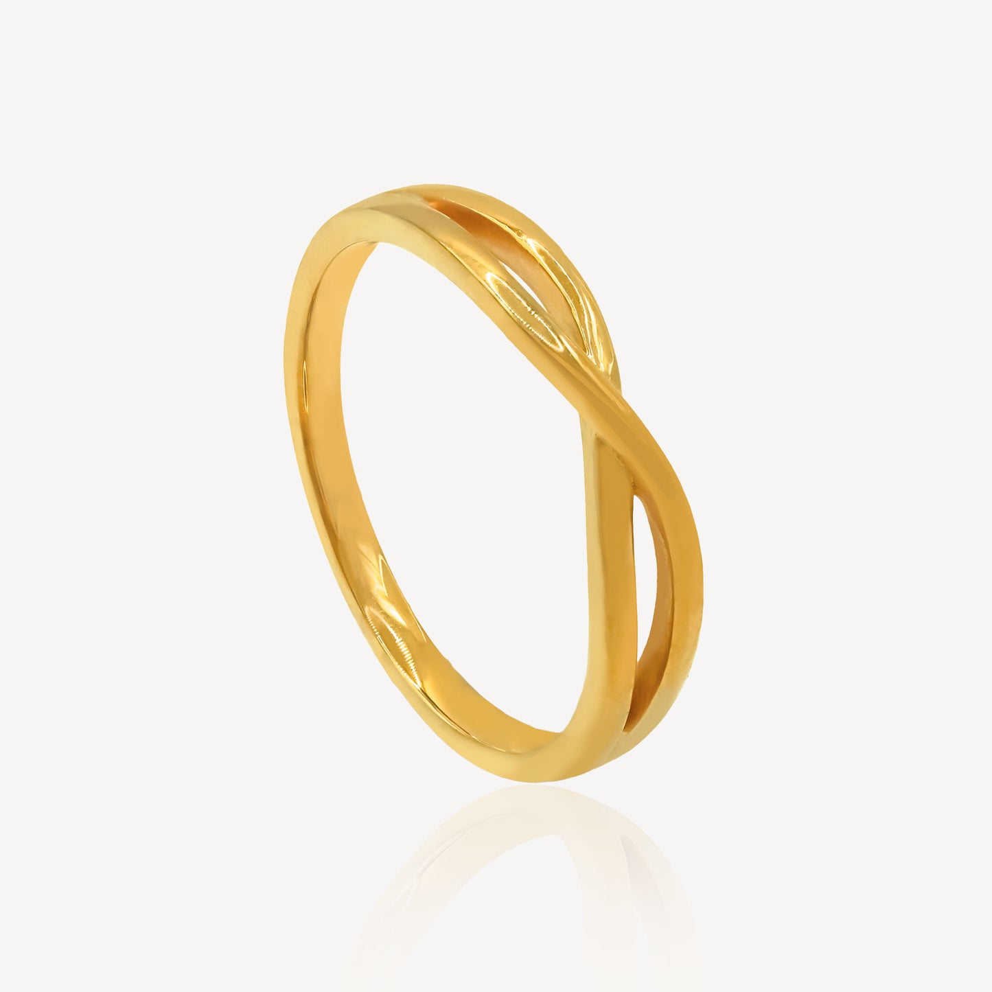 916 Gold X Ring