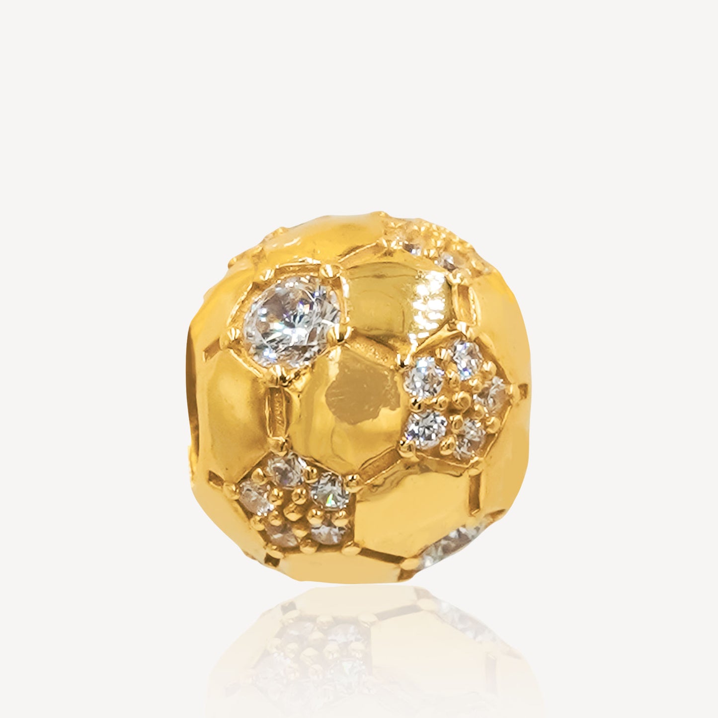 916 Gold Zirconia Ball Charm