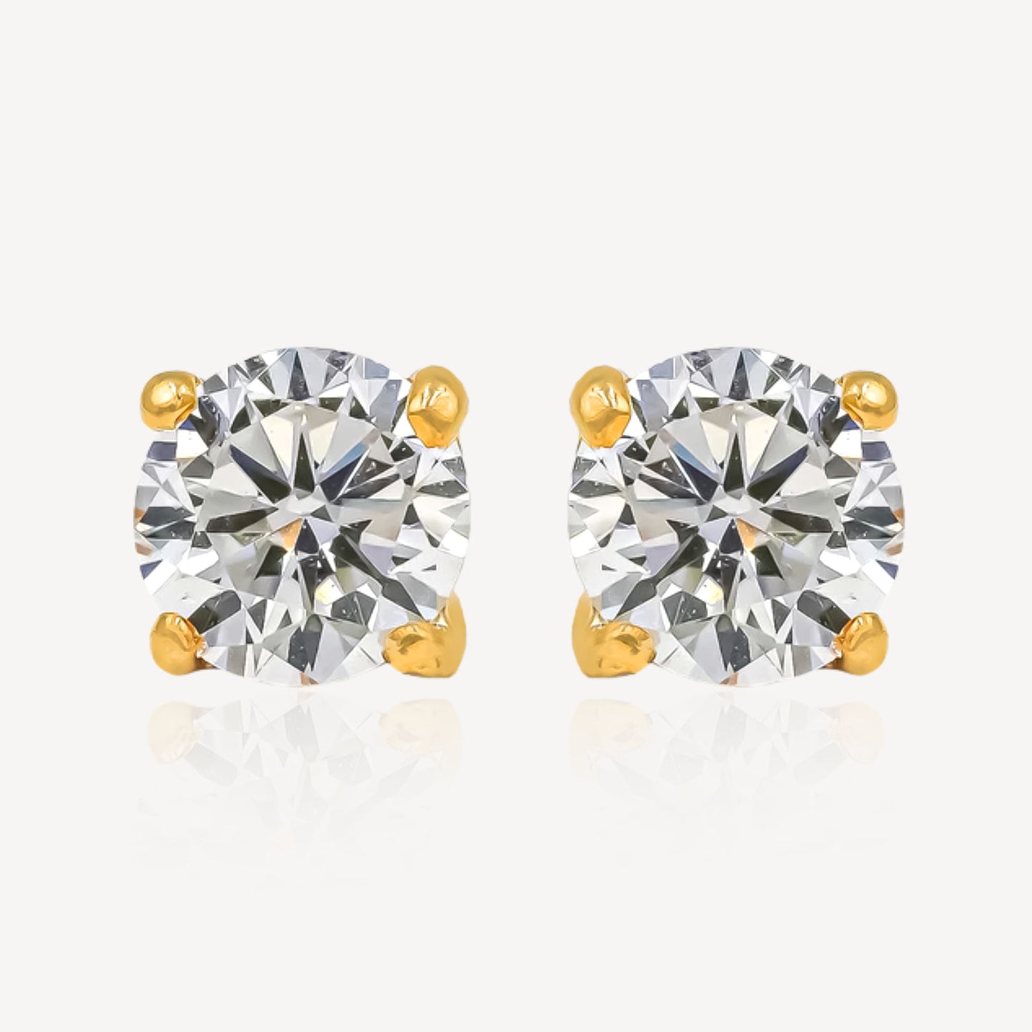 916 Gold Zirconia Earring