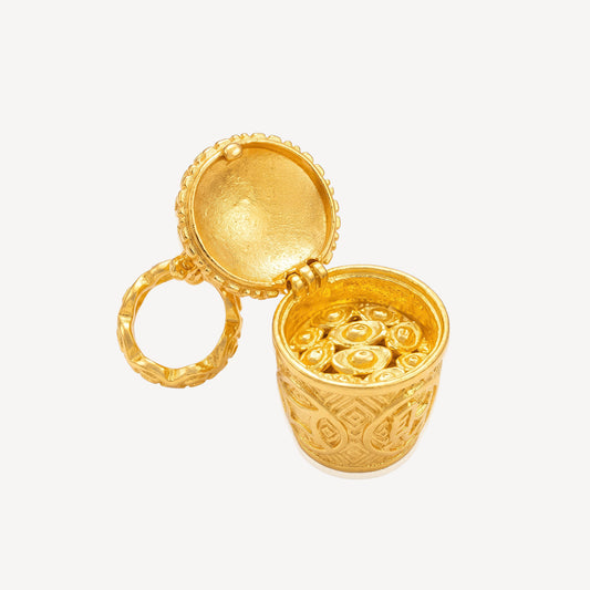916 Gold 發财桶 Charm