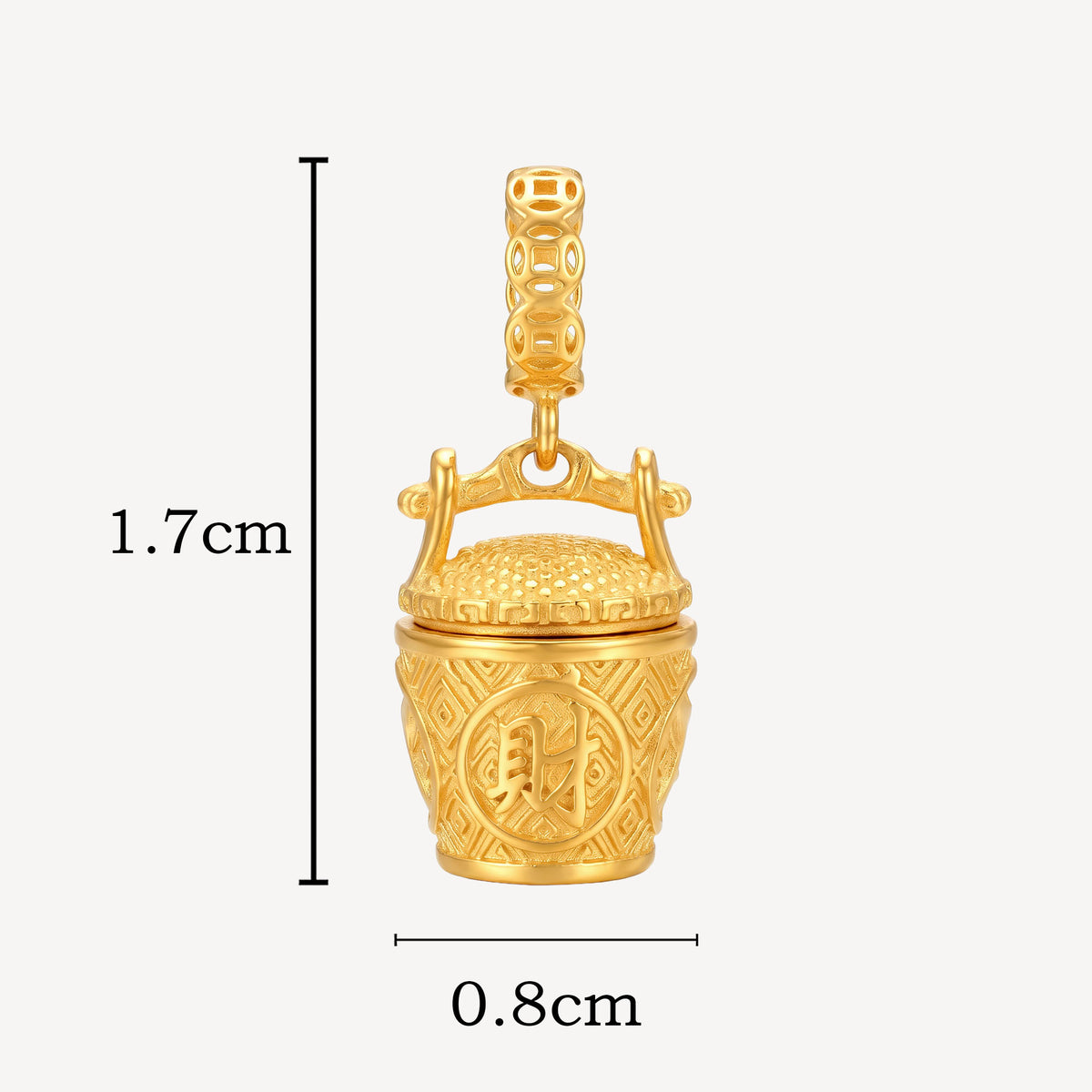 916 Gold 發财桶 Charm