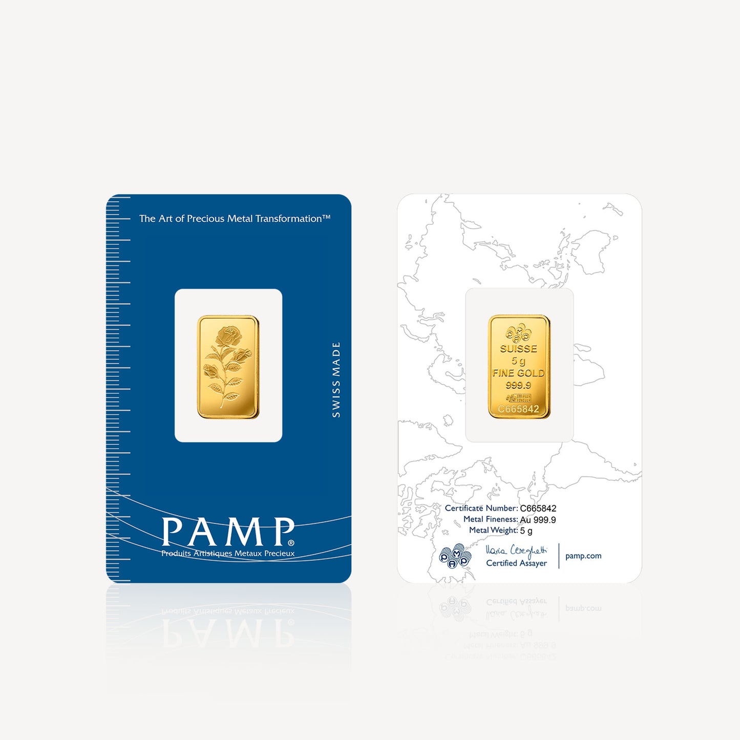 999.9 Gold Bar PAMP Rosa (5g)