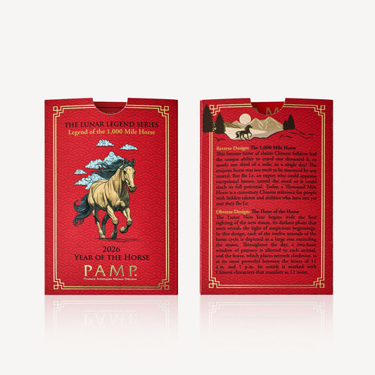 999.9 Gold PAMP Horse Year Gold Bar 5gm