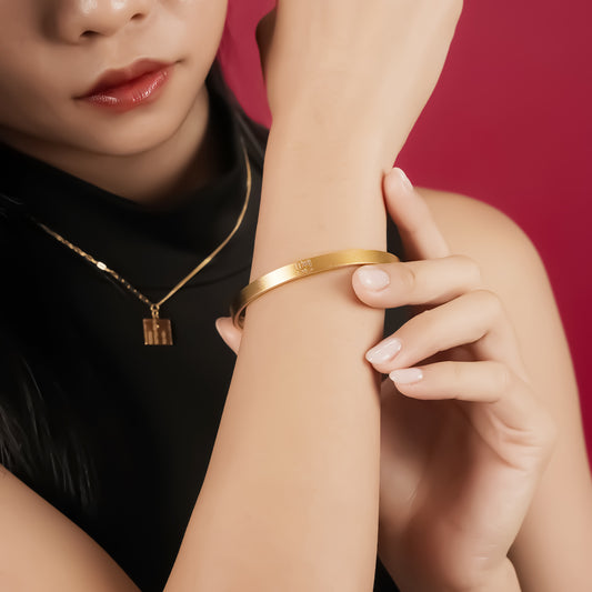 999 Gold Classic Traditional Bangle - Top Gold Shop Gold Jewellery in singapore