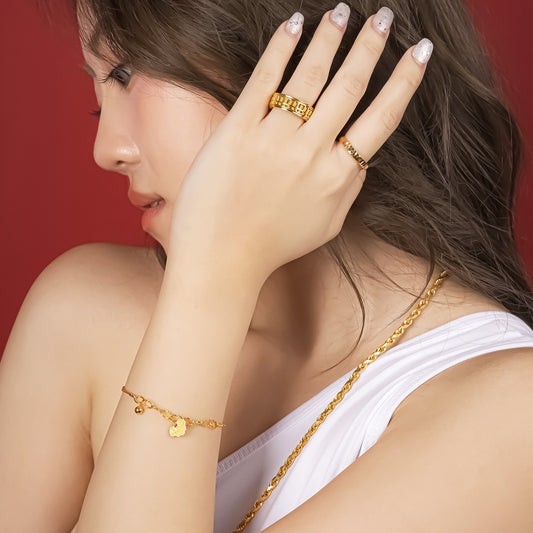 999 Gold Cloud Bracelet - Top Gold Shop Gold Jewellery in singapore