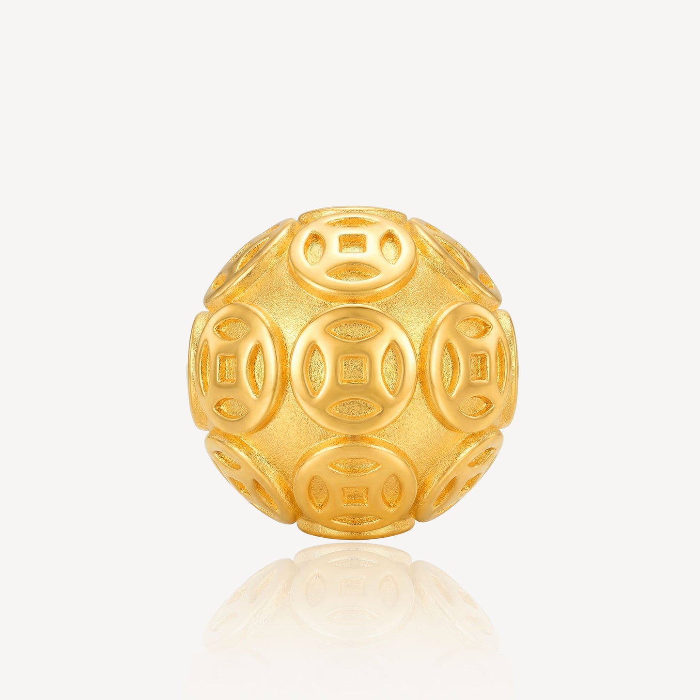 999 Gold Coin Ball Charm (9mm)