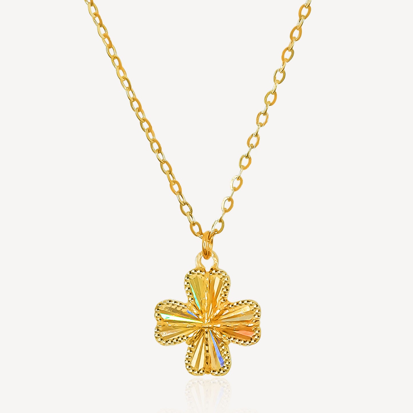 999 Gold Colorful Flower Necklace