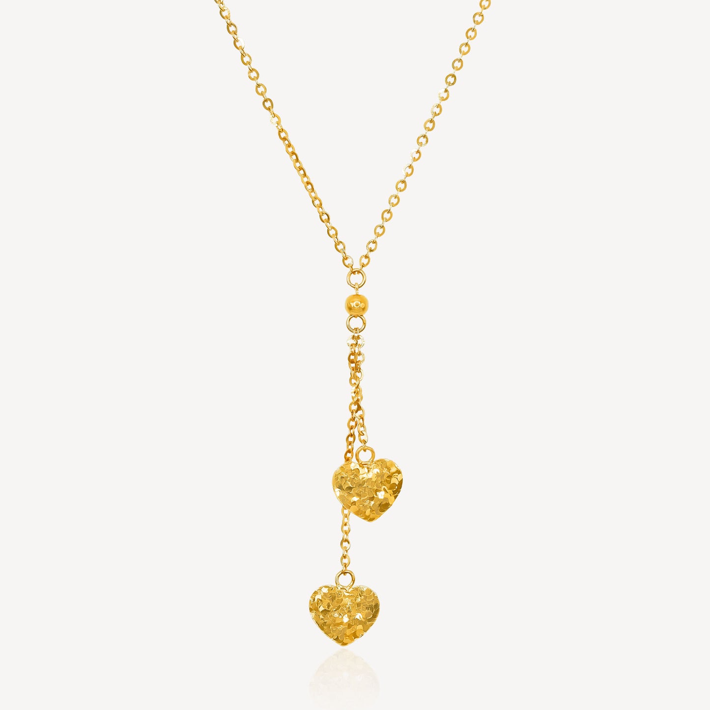 999 Gold Crush Double Love Necklace