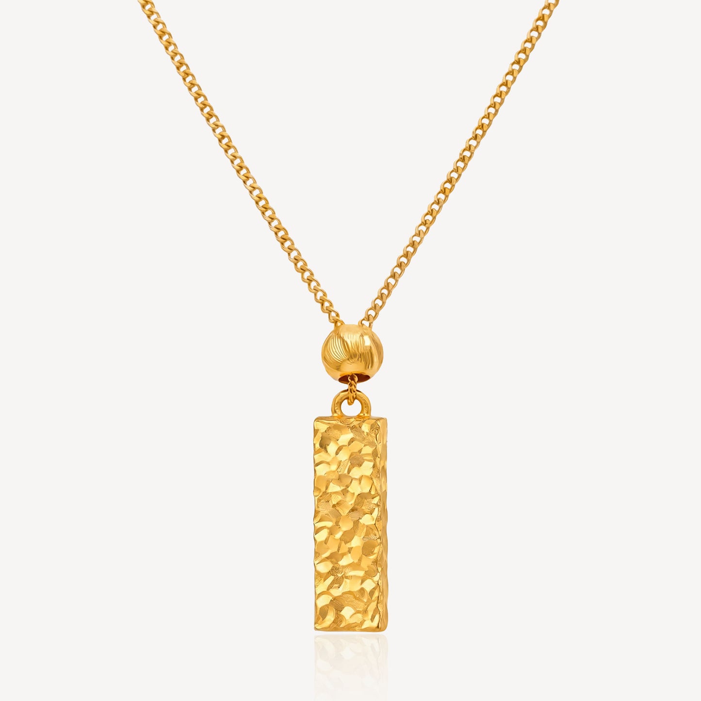 999 Gold Crush Tube Necklace (Small)
