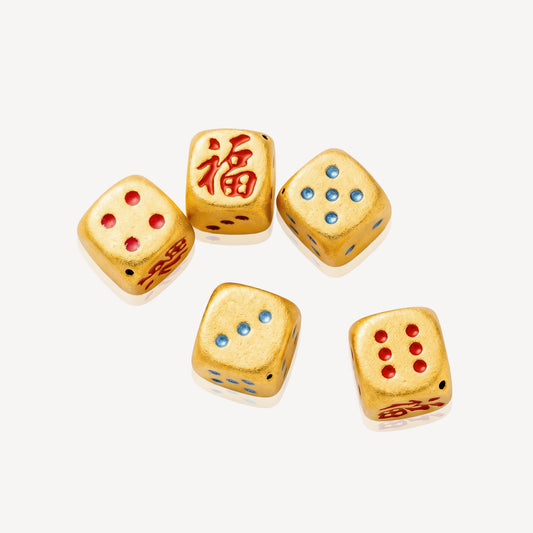 999 Gold Dice Shaker w/ Dice Ornament