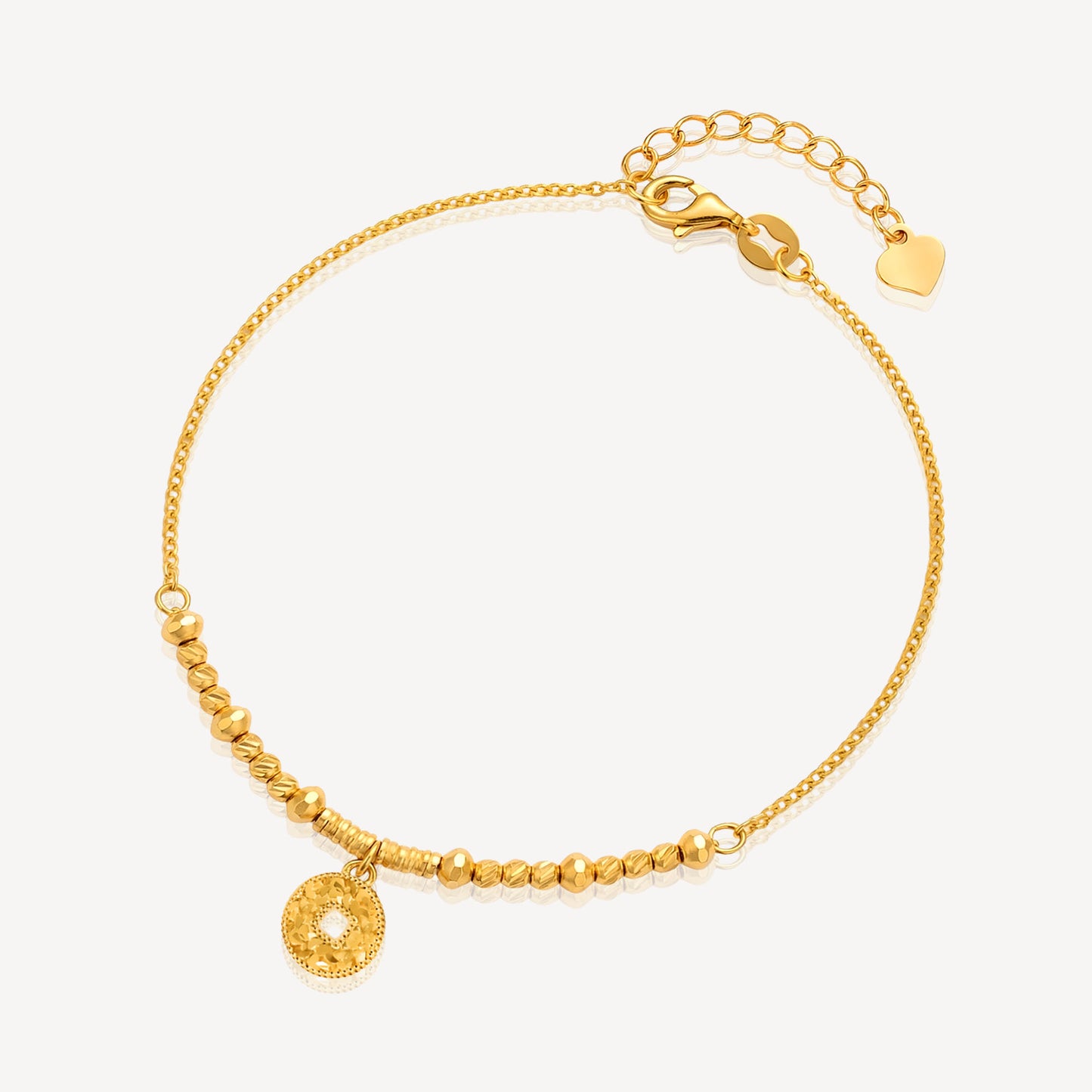 999 Gold Discoball & Coin Bracelet
