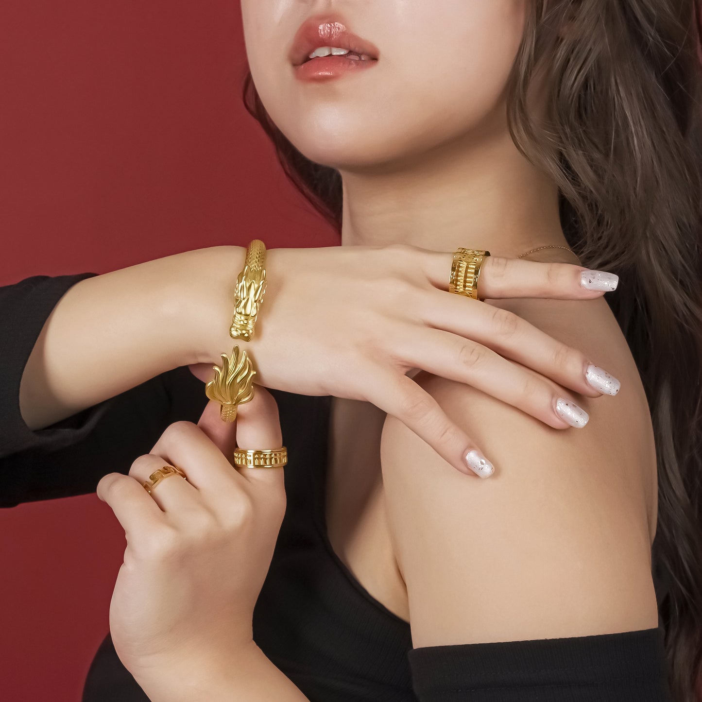 999 Gold Dragon Bangle - Top Gold Shop Gold Jewellery in singapore