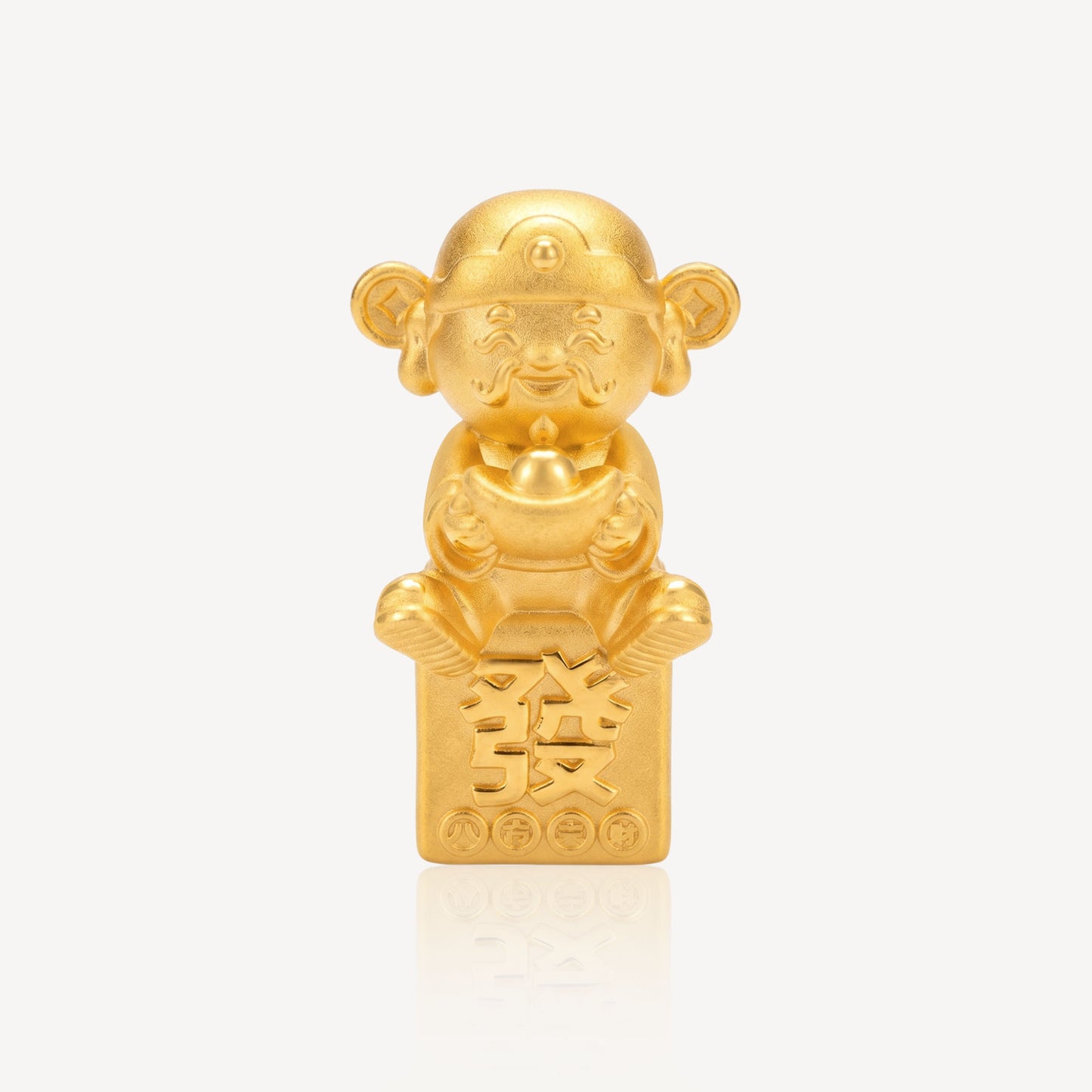 999 Gold Mahjong Caishen Ornament