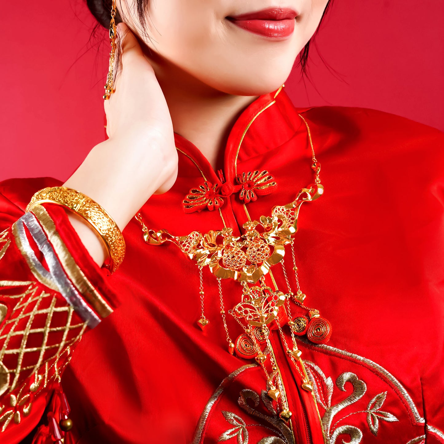 999 Gold Mandarin Duck Necklace